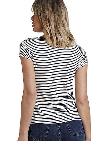 ADMAS Camiseta Manga Corta Rayas 2 para Mujer