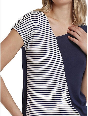 ADMAS Camiseta Manga Corta Rayas para Mujer