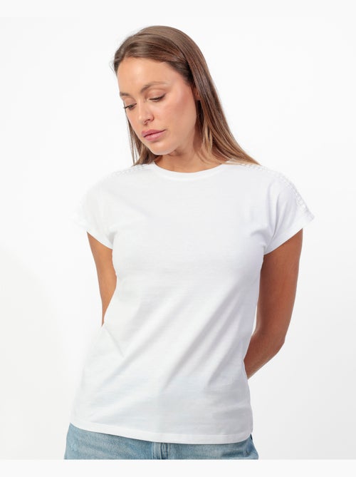 ADMAS Camiseta Manga Corta Shoulders Bands para Mujer - Kiabi