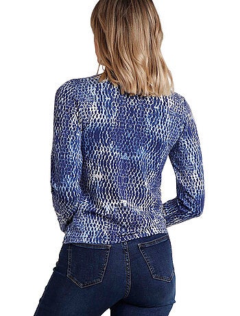 ADMAS Camiseta Manga Larga Blue Skin para Mujer