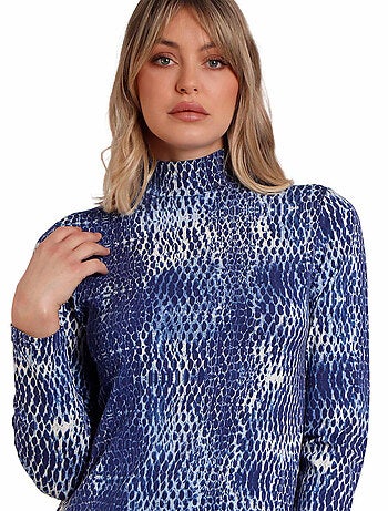 ADMAS Camiseta Manga Larga Blue Skin para Mujer