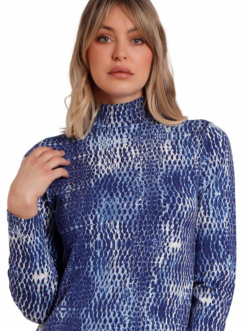 ADMAS Camiseta Manga Larga Blue Skin para Mujer Azul - Kiabi