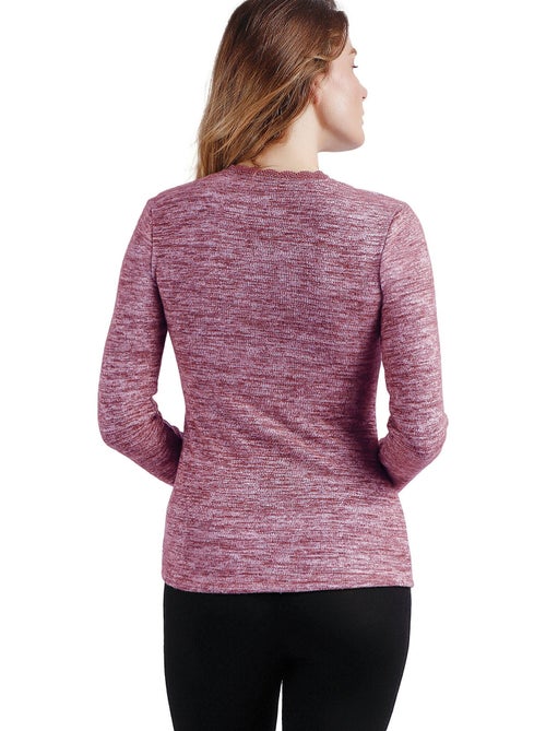 ADMAS Camiseta Manga Larga Calentita Puntilla para Mujer - Kiabi