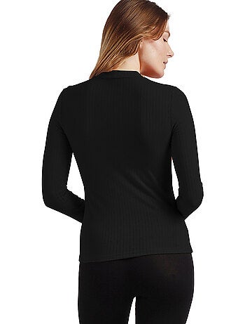 ADMAS Camiseta Manga Larga Calentita Rib Perkins para Mujer
