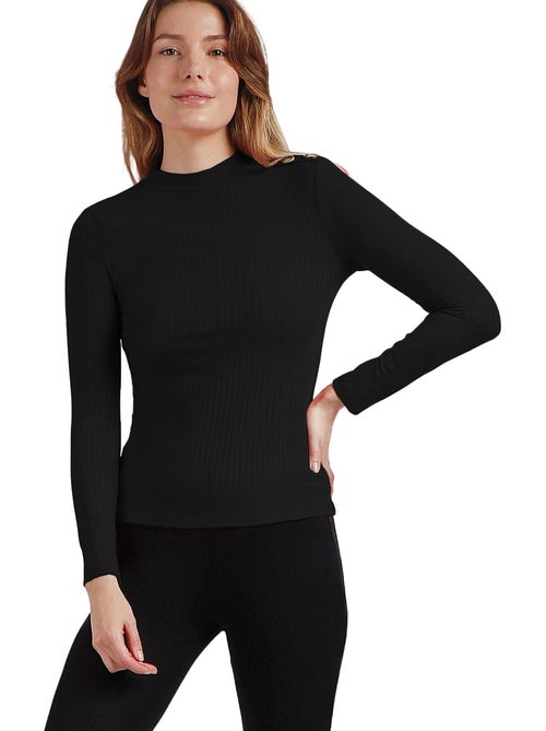 ADMAS Camiseta Manga Larga Calentita Rib Perkins para Mujer - Kiabi