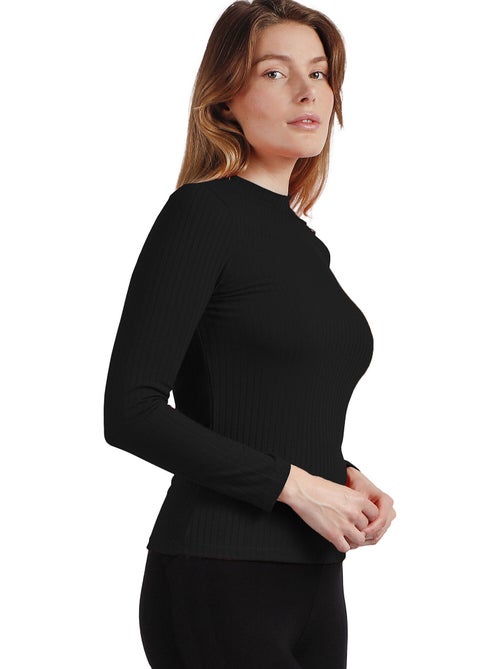 ADMAS Camiseta Manga Larga Calentita Rib Perkins para Mujer - Kiabi