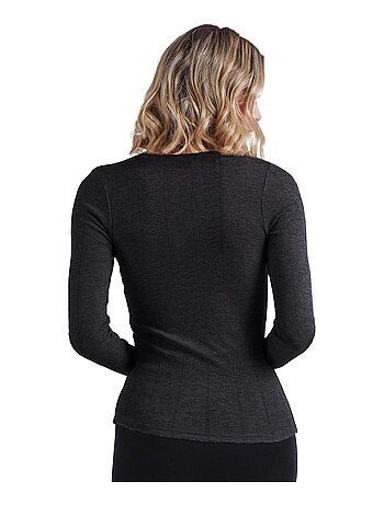 ADMAS Camiseta Manga Larga Canalé para Mujer