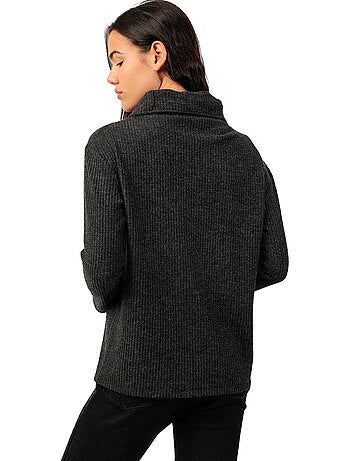 ADMAS Camiseta Manga Larga Neck Buttons para Mujer