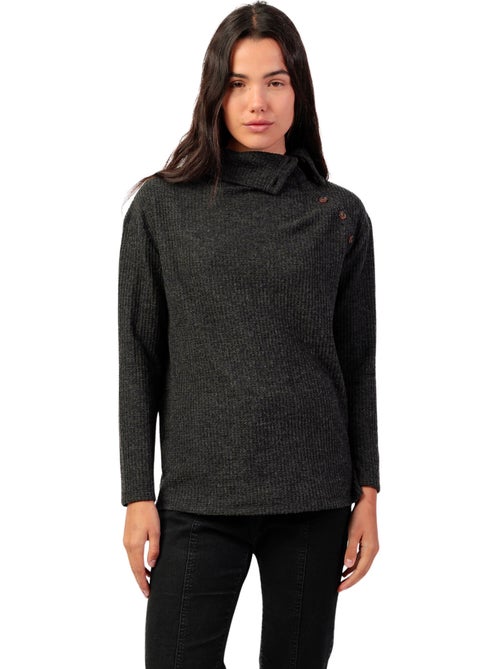 ADMAS Camiseta Manga Larga Neck Buttons para Mujer - Kiabi