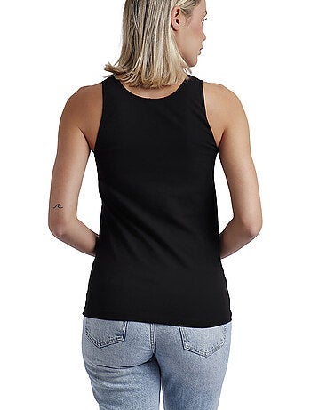 ADMAS Camiseta Sin Mangas Escote Guipur para Mujer