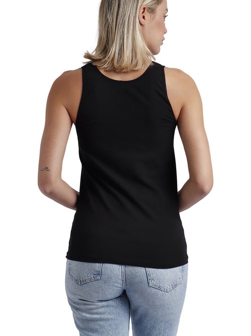 ADMAS Camiseta Sin Mangas Escote Guipur para Mujer - Kiabi ADMAS Camiseta Sin Mangas Escote Guipur para Mujer - Kiabi