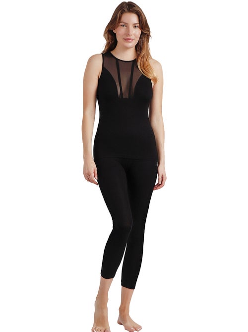 ADMAS Camiseta Sin Mangas Franjas Tul para Mujer - Kiabi ADMAS Camiseta Sin Mangas Franjas Tul para Mujer - Kiabi
