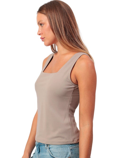 ADMAS Camiseta Sin Mangas Plain Escote Cuadrado para Mujer - Kiabi ADMAS Camiseta Sin Mangas Plain Escote Cuadrado para Mujer - Kiabi