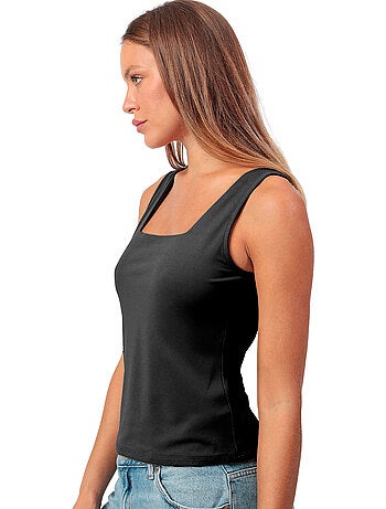 ADMAS Camiseta Sin Mangas Plain Escote Cuadrado para Mujer