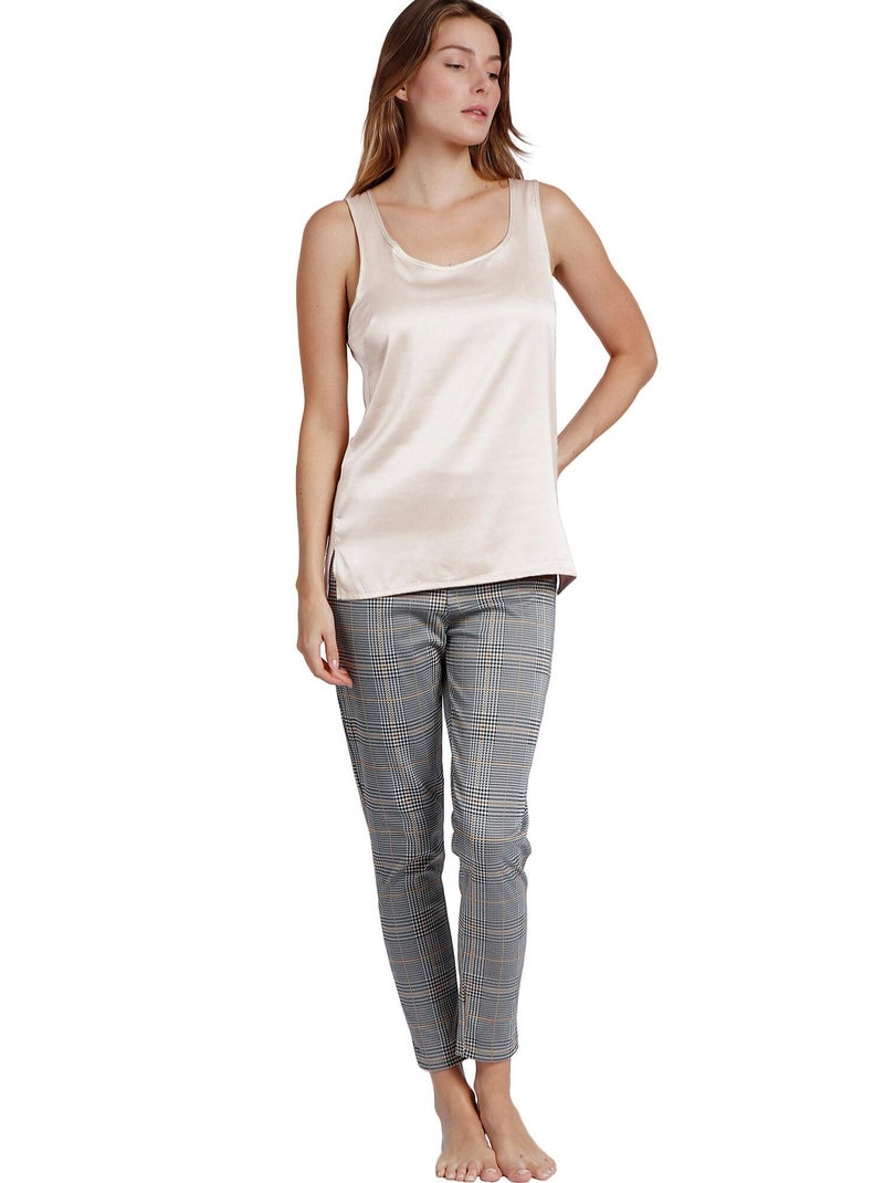 ADMAS Camiseta Sin Mangas Raso para Mujer Crudo - Kiabi