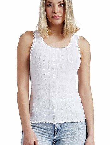 ADMAS Camiseta Tirante Canalé para Mujer