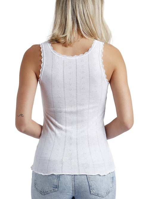 ADMAS Camiseta Tirante Canalé para Mujer - Kiabi ADMAS Camiseta Tirante Canalé para Mujer - Kiabi