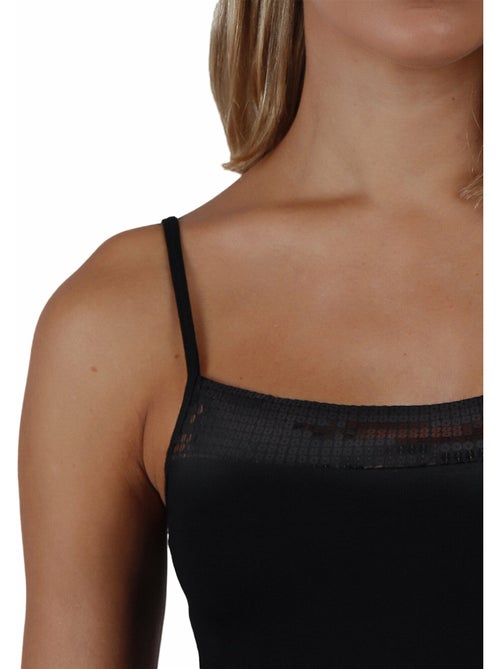 ADMAS Camiseta Tirante Escote Lentejuelas para Mujer - Kiabi