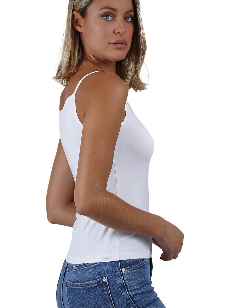 ADMAS Camiseta Tirante Escote Raso para Mujer Crudo - Kiabi