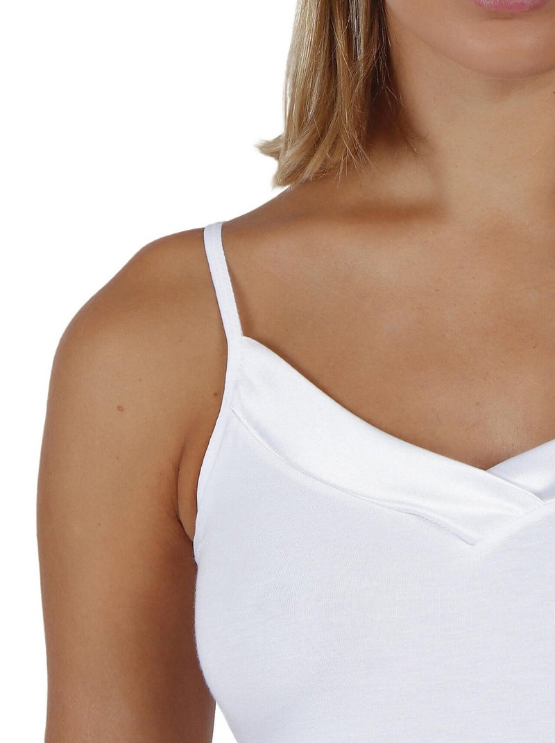 ADMAS Camiseta Tirante Escote Raso para Mujer Crudo - Kiabi
