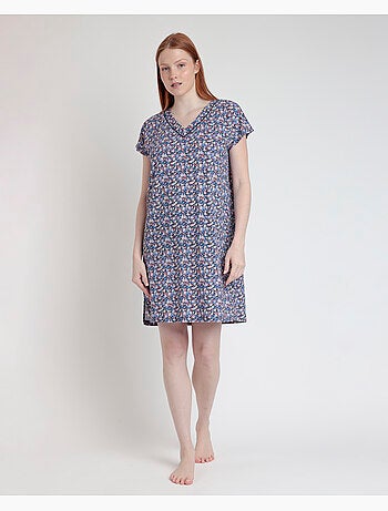 ADMAS Camisola Manga Caída Blue And Pink Liberty para Mujer