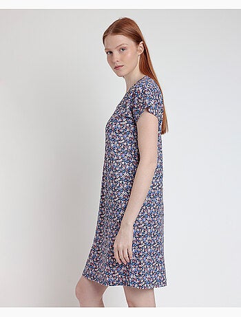 ADMAS Camisola Manga Caída Blue And Pink Liberty para Mujer