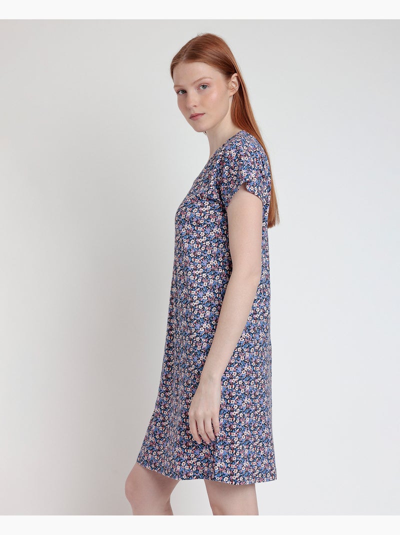 ADMAS Camisola Manga Caída Blue And Pink Liberty para Mujer Azul marino - Kiabi