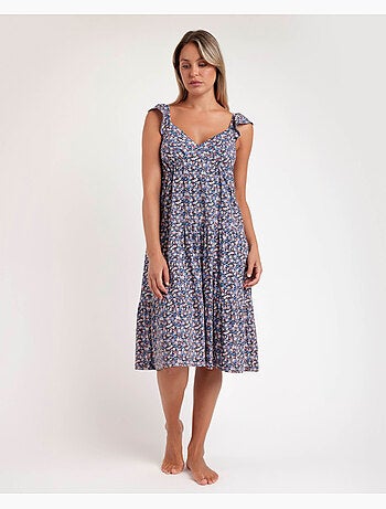 ADMAS Camisola Manga Caída Blue And Pink Liberty para Mujer
