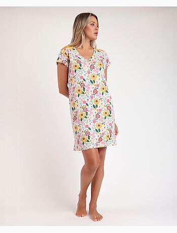 ADMAS Camisola Manga Corta Gold Flowers para Mujer