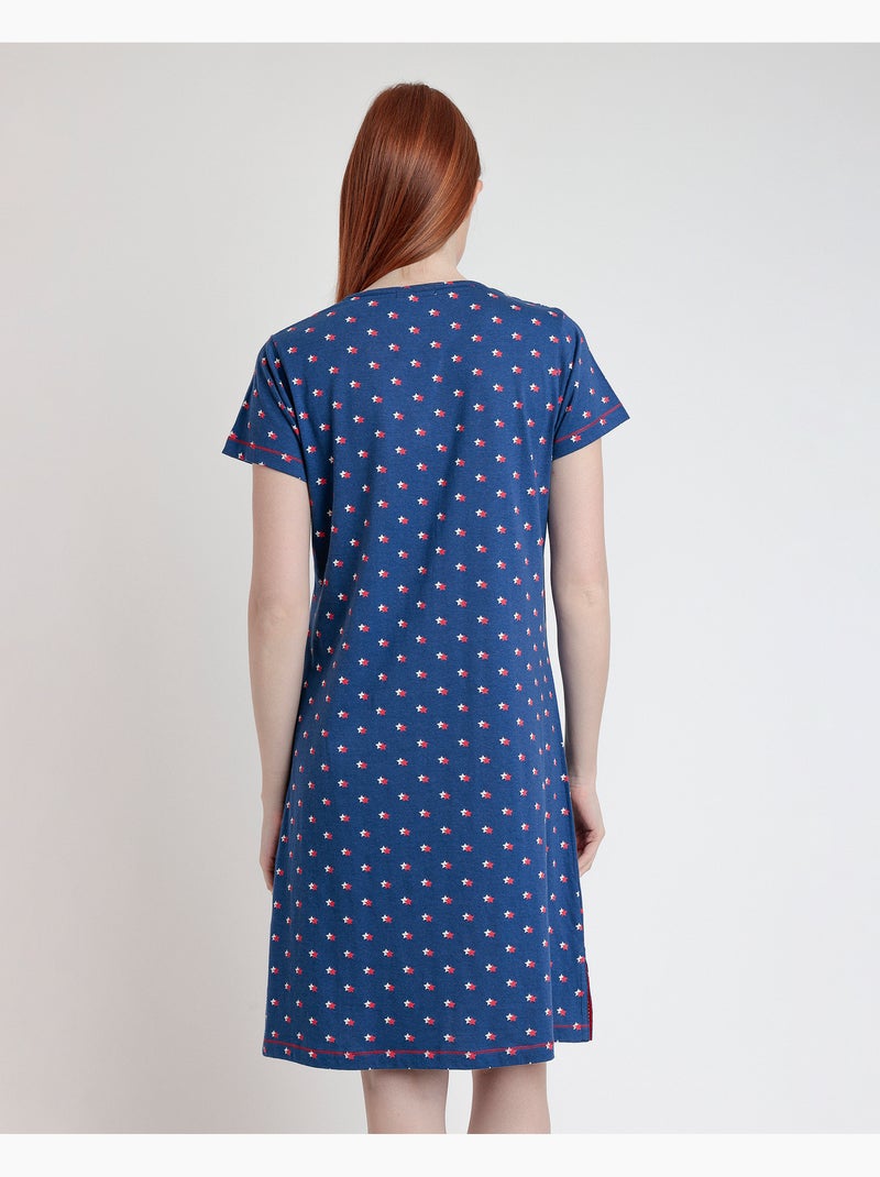ADMAS Camisola Manga Corta Stares Dreams para Mujer Azul marino - Kiabi