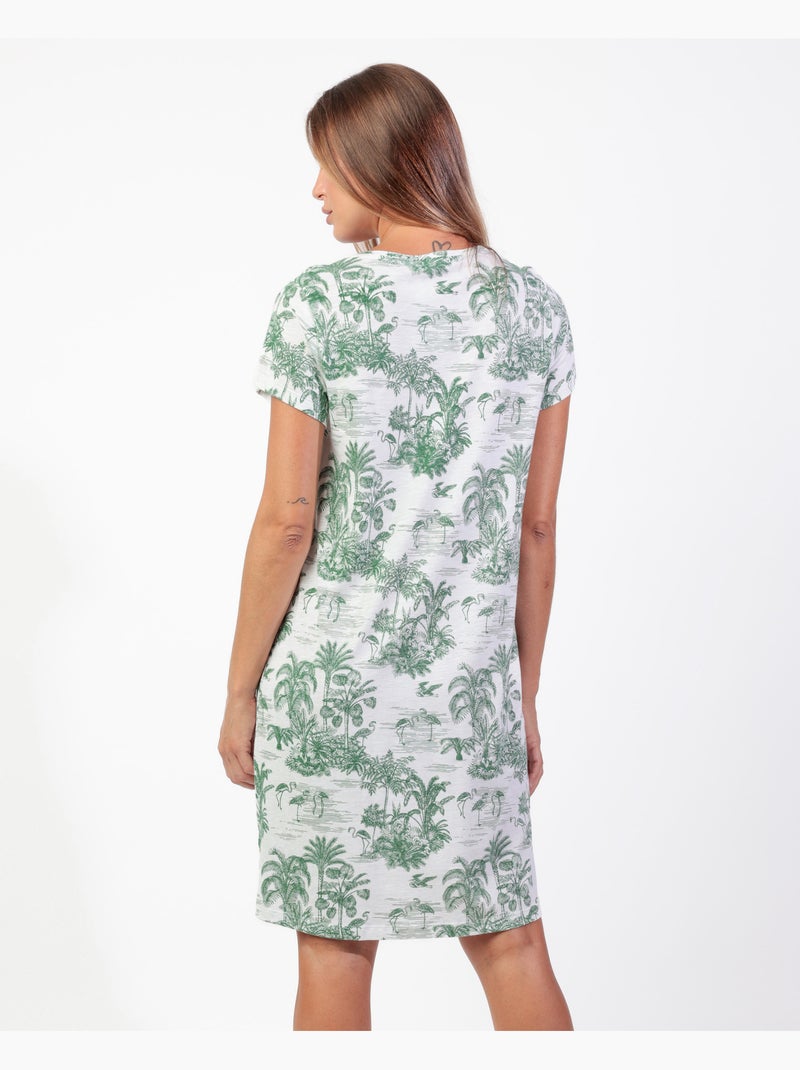 ADMAS Camisola Manga Corta Summer Paradise para Mujer Verde bosque - Kiabi