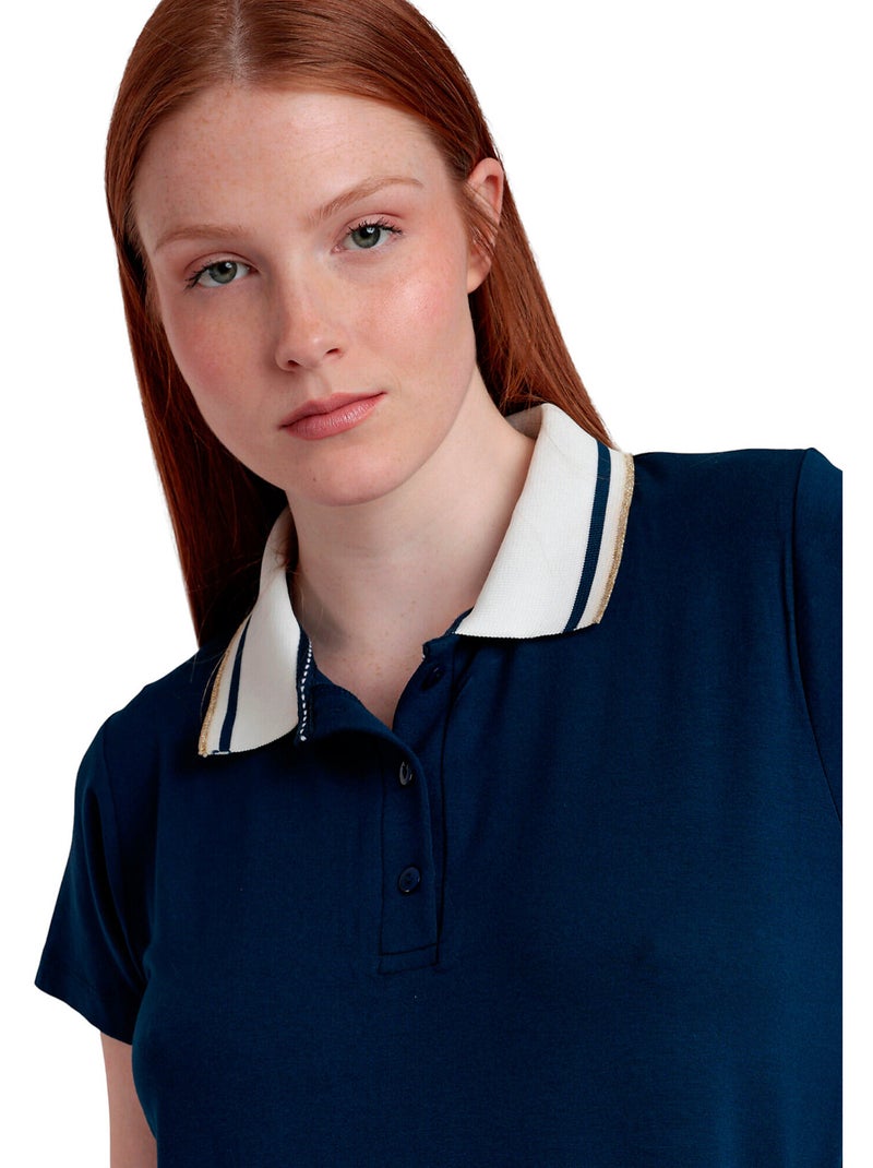 ADMAS Camisola Manga Corta Trip para Mujer Azul marino - Kiabi