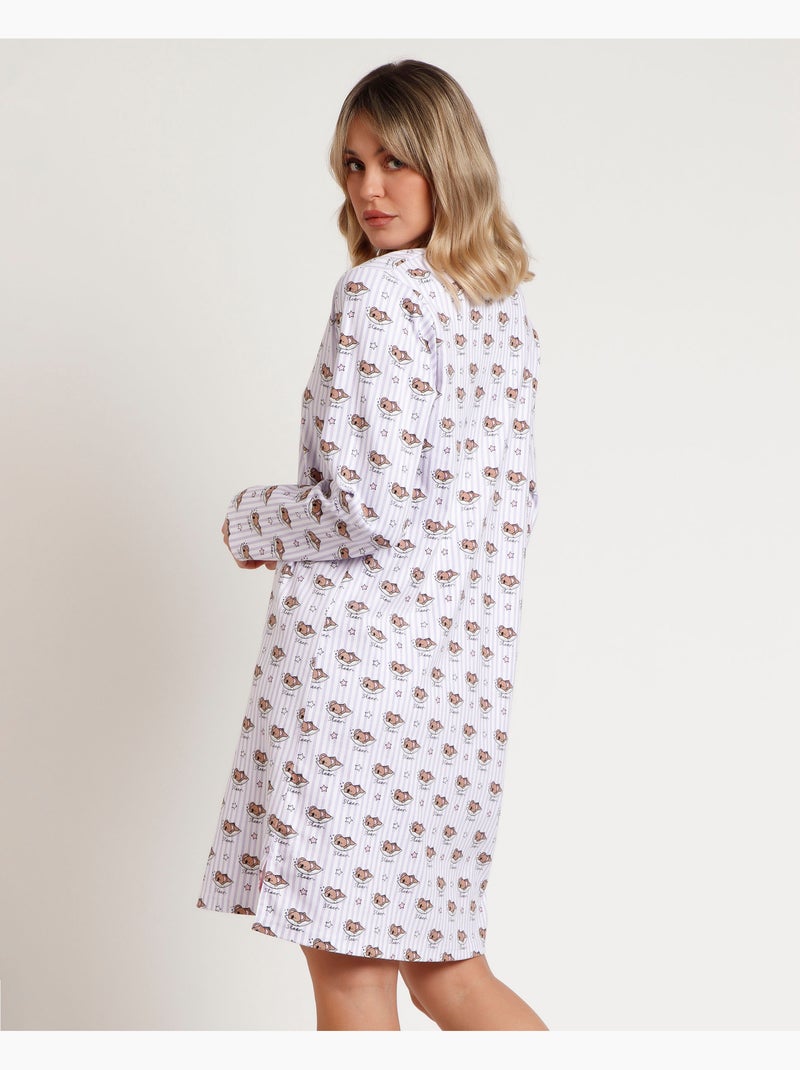 ADMAS Camisola Manga Larga All You Need Is Sleep para Mujer Malva - Kiabi
