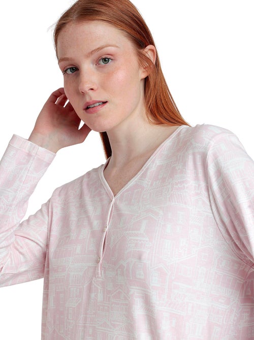 ADMAS Camisola Manga Larga Tapeta La Vie Est Belle para Mujer - Kiabi ADMAS Camisola Manga Larga Tapeta La Vie Est Belle para Mujer - Kiabi