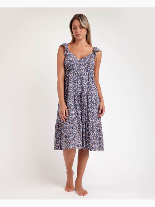 ADMAS Camisola Manga Volante Blue And Pink Liberty para Mujer - Kiabi