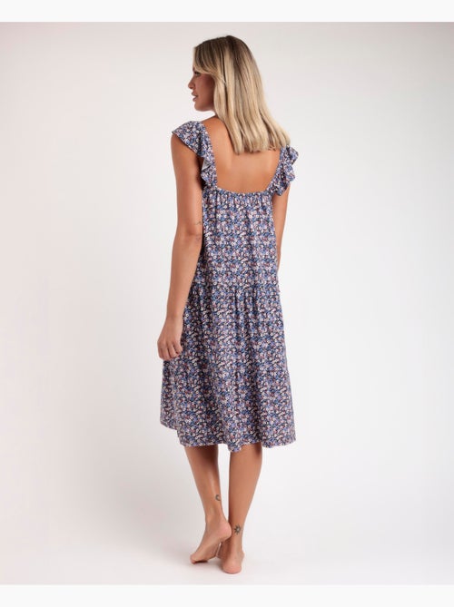 ADMAS Camisola Manga Volante Blue And Pink Liberty para Mujer - Kiabi