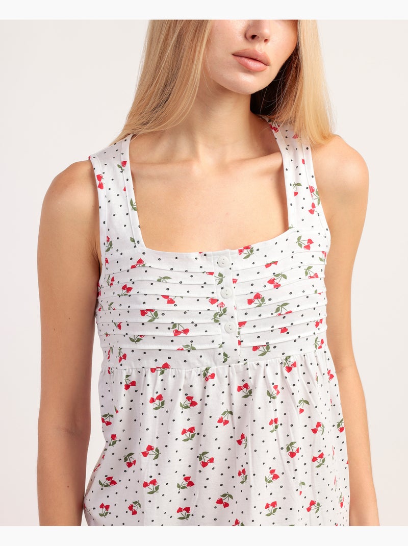 ADMAS Camisola Sin mangas Cherries para Mujer Blanco - Kiabi