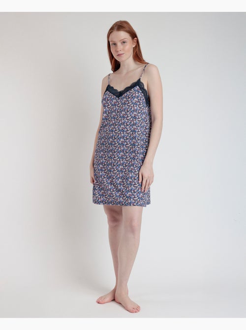 ADMAS Camisola Tirantes Blue And Pink Liberty para Mujer - Kiabi ADMAS Camisola Tirantes Blue And Pink Liberty para Mujer - Kiabi