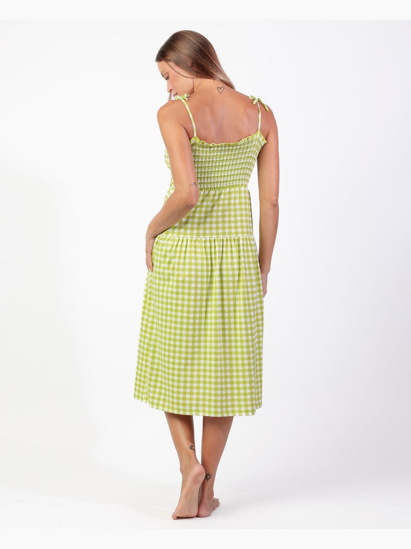 ADMAS Camisola Tirantes Vichy Mood para Mujer Amarillo limón - Kiabi