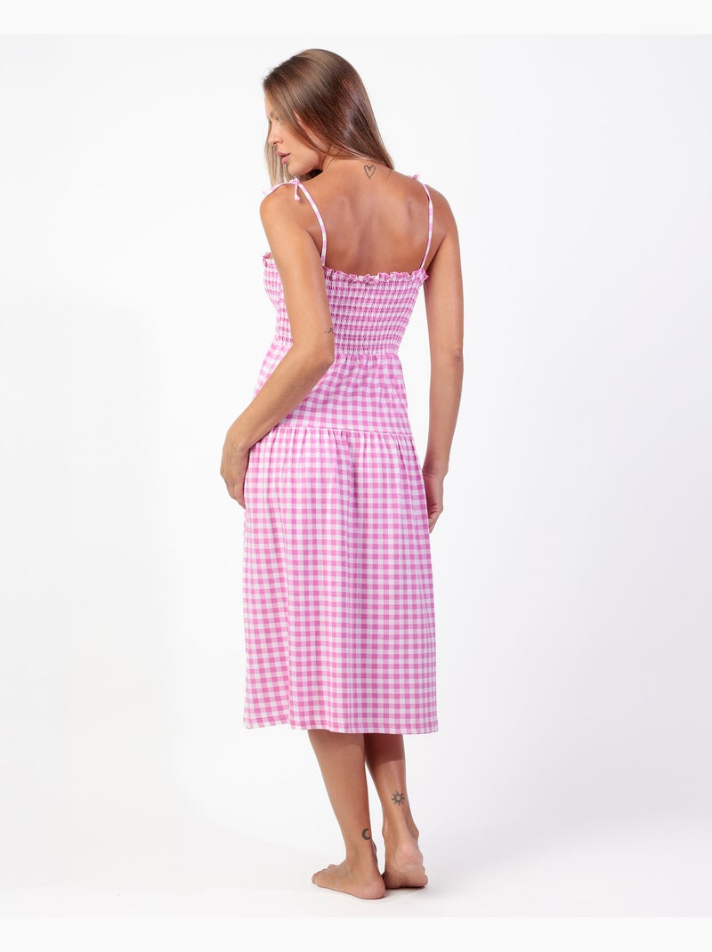 ADMAS Camisola Tirantes Vichy Mood para Mujer Rosa - Kiabi