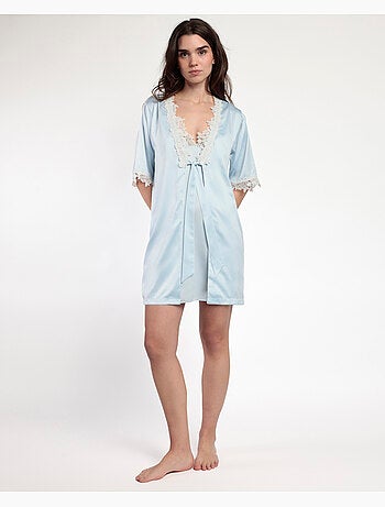 ADMAS CLASSIC Bata Manga Corta Guipur para Mujer