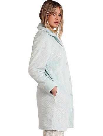 ADMAS CLASSIC Bata Manga Larga Calentita Aqua para Mujer