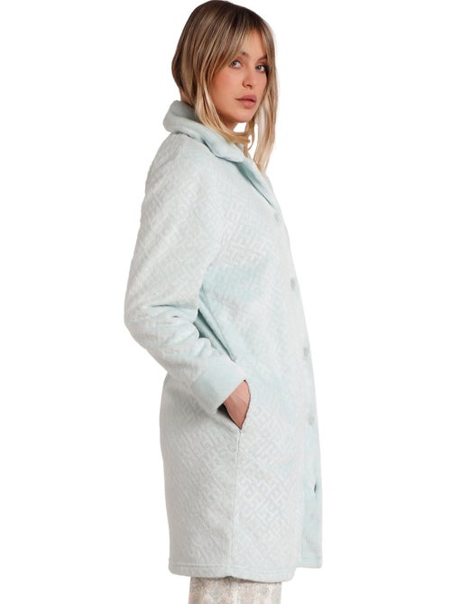 ADMAS CLASSIC Bata Manga Larga Calentita Aqua para Mujer - Kiabi