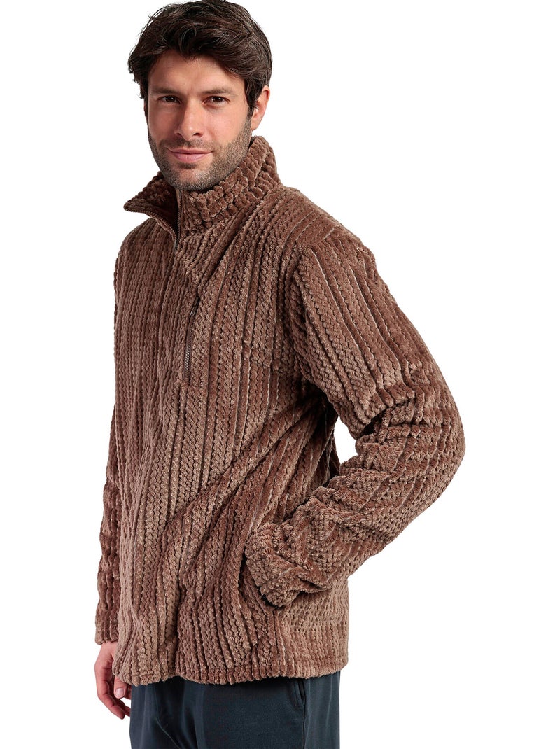ADMAS CLASSIC Bata Manga Larga Calentita Cinnamon para Hombre Marrón - Kiabi