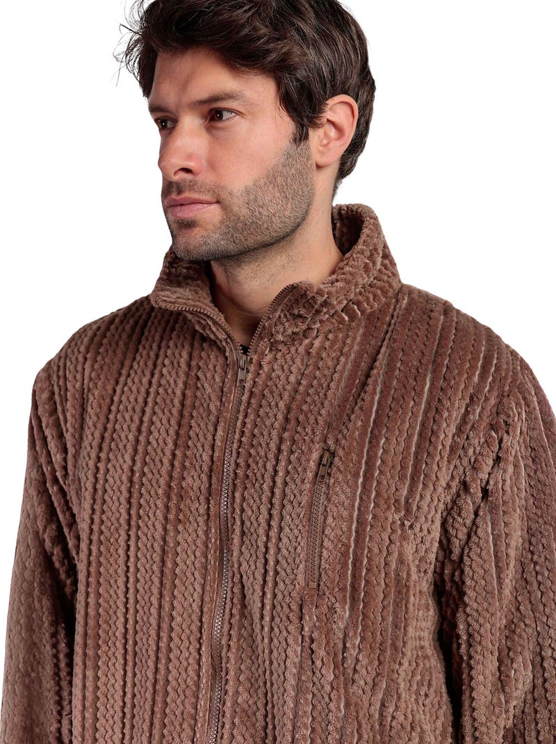 ADMAS CLASSIC Bata Manga Larga Calentita Cinnamon para Hombre Marrón - Kiabi