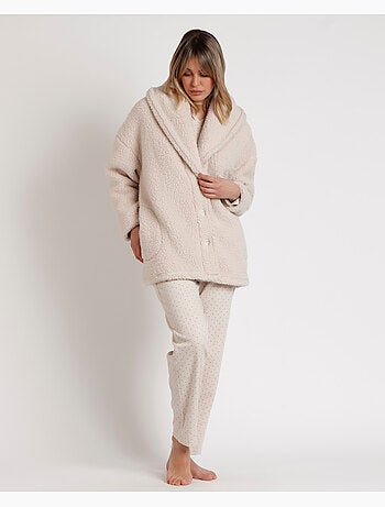 ADMAS CLASSIC Bata Manga Larga Calentita Relax Home para Mujer