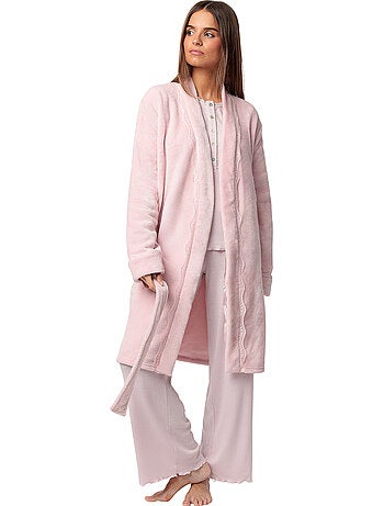 ADMAS CLASSIC Bata Manga Larga Calentita Romantic para Mujer