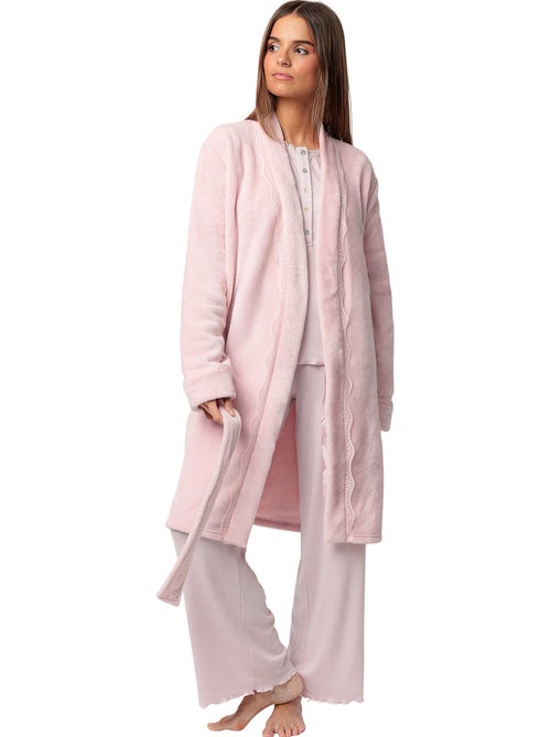 ADMAS CLASSIC Bata Manga Larga Calentita Romantic para Mujer - Kiabi ADMAS CLASSIC Bata Manga Larga Calentita Romantic para Mujer - Kiabi