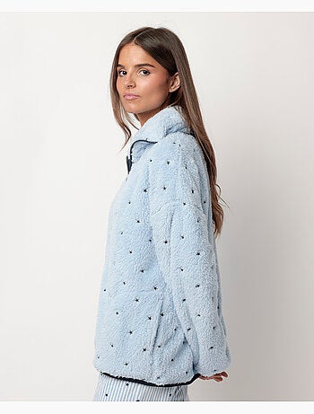 ADMAS CLASSIC Bata Manga Larga Calentita Stripes And Stars para Mujer