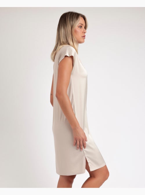 ADMAS CLASSIC Camisola Manga Caída Satin And Guipur para Mujer - Kiabi ADMAS CLASSIC Camisola Manga Caída Satin And Guipur para Mujer - Kiabi